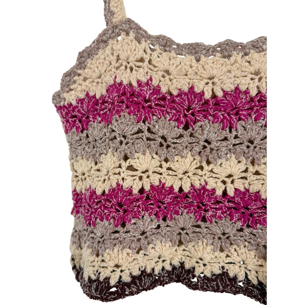 Anthropologie Crochet Neutral Tone Crop Top | Coastal Cowgirl Eclectic Grandpa - Picture 8 of 16